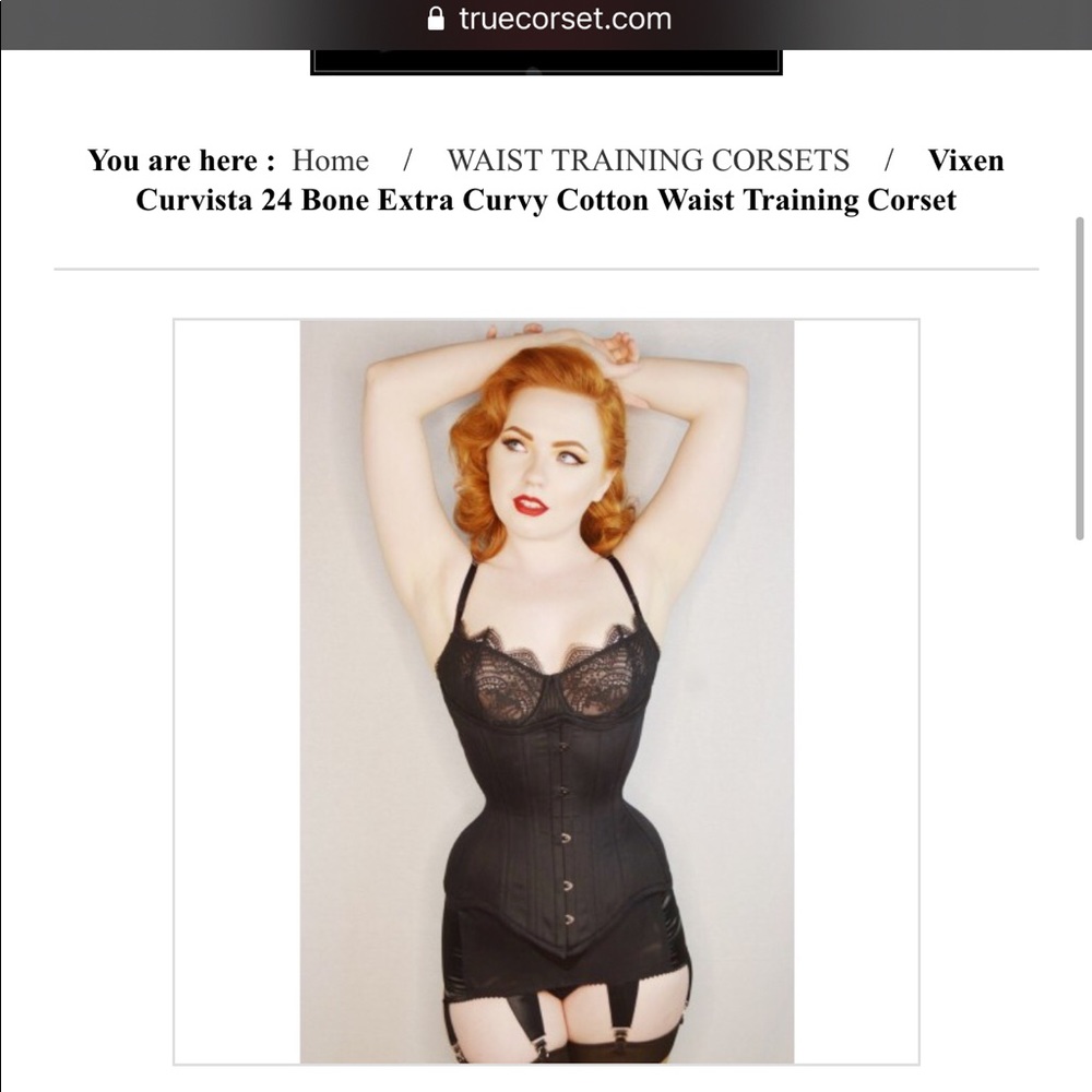 22” True Corset waist training Vixen Curvista